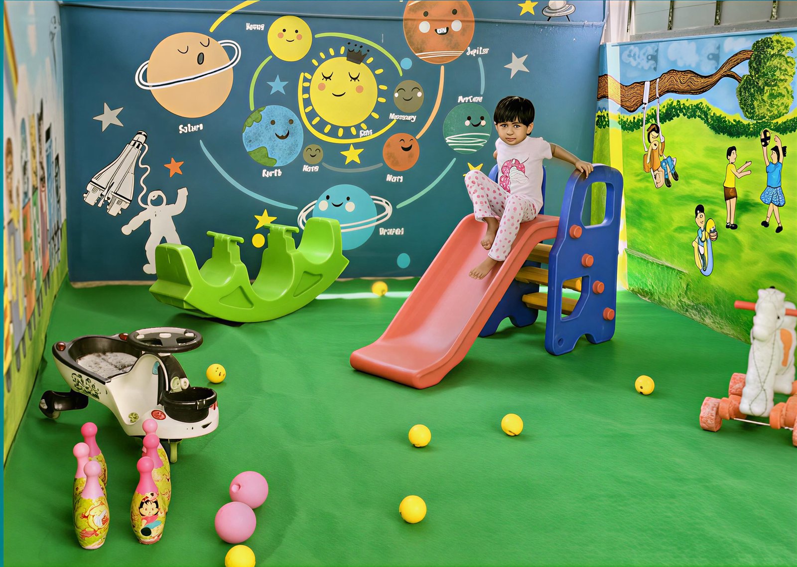 Indoor Play Area with Slide